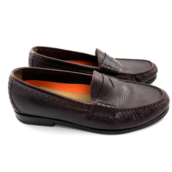 Cole Haan Mens Brown Pebble Leather Penny Loafer Dress Shoes Grand Os Size‎ 8.5 main image 4